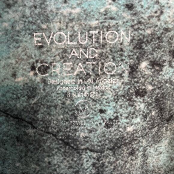 Evolution of Creation Gray Green Geometric Floral Leggings Medium - Picture 6 of 7